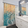 White Tentacles Octopus Kraken Abstract Ink Art Shower Curtain Home Decor