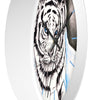 White Tiger In The Snow Ink Art Wall Clock Home Decor