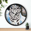 White Tiger In The Snow Ink Art Wall Clock Home Decor