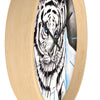 White Tiger In The Snow Ink Art Wall Clock Home Decor