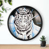 White Tiger In The Snow Ink Art Wall Clock Home Decor