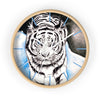 White Tiger In The Snow Ink Art Wall Clock Wooden / 10 Home Decor