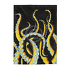 Yellow Black Tentacles Octopus Ink Art Velveteen Plush Blanket 30 × 40 All Over Prints