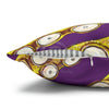 Yellow Octopus Kraken Tentacles Ink Purple Art Spun Polyester Square Pillow Case Home Decor