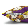 Yellow Octopus Kraken Tentacles Ink Purple Art Spun Polyester Square Pillow Case Home Decor