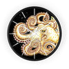 Yellow Orange Octopus Tentacles Bubbles Ink Wall Clock Black / White 10 Home Decor