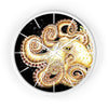 Yellow Orange Octopus Tentacles Bubbles Ink Wall Clock White / 10 Home Decor