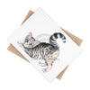 Yoga Calico Cat Kitten Watercolor Art Ceramic Photo Tile Home Decor