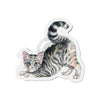 Yoga Cat Maine Coon Kitten Watercolor Art Die-Cut Magnets 3 X / 1 Pc Home Decor