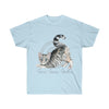 Yoga Cat Maine Coon Kitten Watercolor Ink Ultra Cotton Tee Light Blue / S T-Shirt