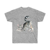 Yoga Cat Maine Coon Kitten Watercolor Ink Ultra Cotton Tee Sport Grey / S T-Shirt