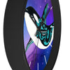 Orca Whale Tribal Teal Nebula Galaxy Ink Art Wall clock