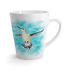 Hummingbird Sky Blue Watercolor Art  Latte mug
