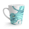 Emerald Green Octopus Dance Ink  Art Latte mug