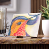 Hummingbird and the Stars Watercolor Art Ceramic Photo Tile