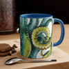 Octopus Green Watercolor on White Art Accent Coffee Mug, 11oz