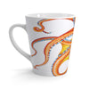 Orange Octopus Dance Ink Art Latte mug