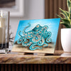 Octopus Tentacles Bubbles Teal Art Ceramic Photo Tile