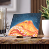 Octopus and the Starry Night Watercolor Art Ceramic Photo Tile