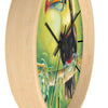 Toucan Bird Jungle Exotic Watercolor Art Wall clock