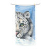 Snow Leopard Watercolor Art Polycotton Towel