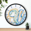 Blue Octopus Tentacles Watercolor Kraken Art Wall clock