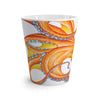 Orange Octopus Dance Ink Art Latte mug