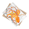 Orange Octopus Vintage Map Nautical Chic Art Ceramic Photo Tile