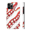 Red White Kraken Octopus Tentacles Ink Case Mate Tough Phone Cases