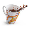 Orange Octopus Dance Ink Art Latte mug