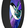 Orca Whale Tribal Teal Nebula Galaxy Ink Art Wall clock