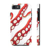 Red White Kraken Octopus Tentacles Ink Case Mate Tough Phone Cases