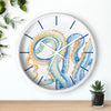 Blue Octopus Tentacles Watercolor Kraken Art Wall clock