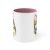 Cute Calico Maine Coon Kitten Cat Watercolor on White Art Accent Coffee Mug, 11oz