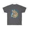 Cute Bengal Cat Kitten Blue Splash Ink Watercolor Art Dark Unisex Ultra Cotton Tee