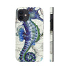 Seahorse Blue Vintage Map Case Mate Tough Phone Cases
