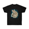 Cute Bengal Cat Kitten Blue Splash Ink Watercolor Art Dark Unisex Ultra Cotton Tee