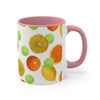 Citrus Fruit On White Pattern Art Accent Coffee Mug, 11oz