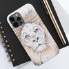 Grumpy Lion Watercolor Ink White Case Mate Tough Phone Cases