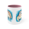 Sea Turtles Love Blue Watercolor on White Art Accent Coffee Mug, 11oz