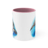 Orca Whale Watercolor Blue on White Art Accent Coffee Mug, 11oz