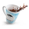 Cute Chickadee Bird Blue Watercolor Art Latte mug