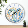 Blue Octopus Tentacles Watercolor Kraken Art Wall clock