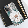 White Peony Vintage Calligraphy Romantic Chic Art Case Mate Tough Phone Cases