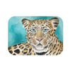 Amur Leopard Blue Eyes Watercolor Art Bath Mat 24 × 17 Home Decor
