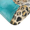 Amur Leopard Blue Eyes Watercolor Art Bath Mat Home Decor