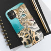 Amur Leopard Blue Eyes Watercolor Art Case Mate Tough Phone Cases