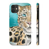 Amur Leopard Blue Eyes Watercolor Art Case Mate Tough Phone Cases Iphone 11