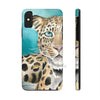 Amur Leopard Blue Eyes Watercolor Art Case Mate Tough Phone Cases Iphone X
