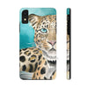 Amur Leopard Blue Eyes Watercolor Art Case Mate Tough Phone Cases Iphone Xr